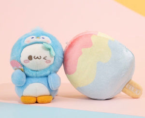 Budding Pop Penguin/Candy Plush Keychain